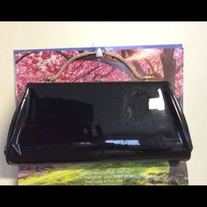 Vintage Francine patent leather evening bag